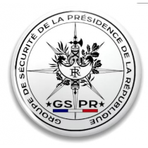 Ecusson broche GSPR Groupe de sécurité de la présidence de la République